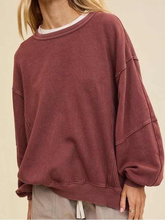 aerie Tops - Aerie Tres Chic Sweatshirt | Rust